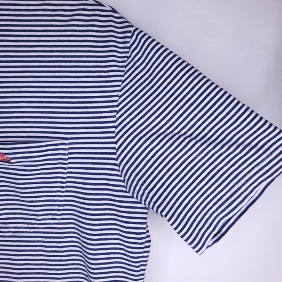Johnnie O Polo Shirt Mens Small Striped Navy, White Ole Miss - Picture 4 of 10